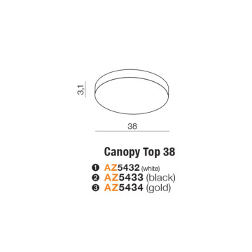 CANOPY plafon sufitowy 38cm...