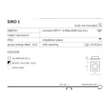 SIRO 1 czarny/czarny Azzardo