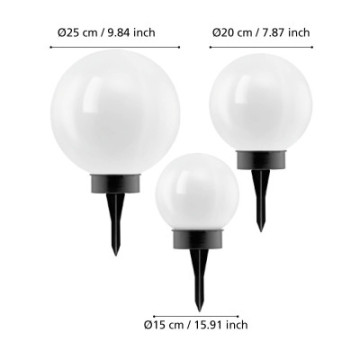 zestaw trzy kule ogrodowe solarne ze szpikulcem lampa solarna oprawa solarna 48483_5