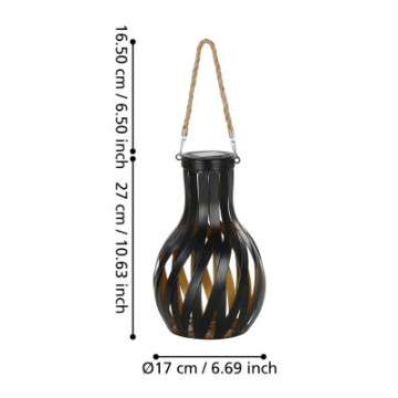 lampa solarna lampion wiszacy czarny zloty 48921_4