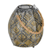 lampion solarny oprawa solarna srebrny antyczny 48958