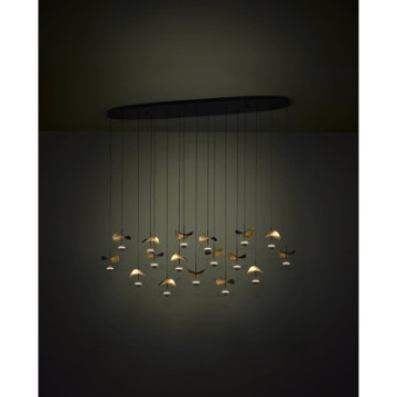dracera lampa wiszaca led czarno zlota 390343 390343
