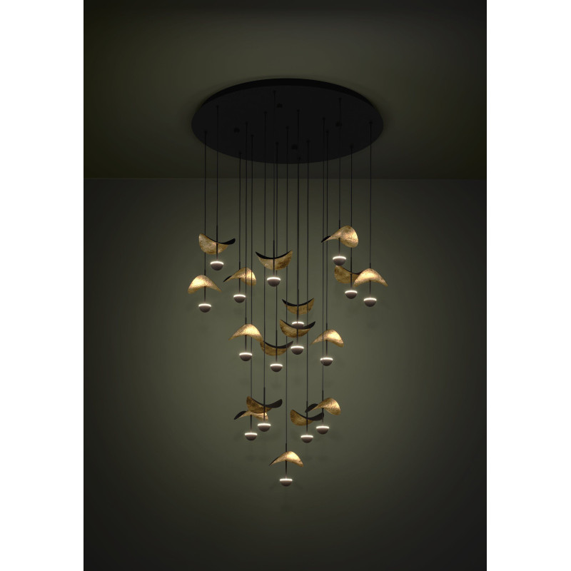 dracera lampa wiszaca led czarno zlota 390341 390341 dracera lampa wiszaca led czarno zlota 390341 390341