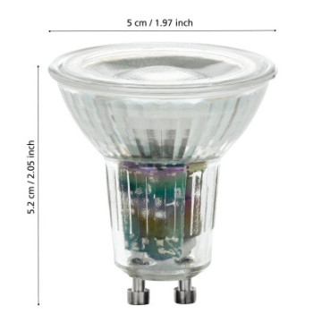 Zarowka led gu10 3w 3000k 345lm przezroczysta Sciemnialna 110149_4