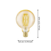 Zarowka led e27 4w 1700k 300lm amber g95 glob golden age dekoracyjna 110064_6