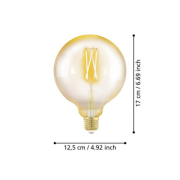 Zarowka led e27 4w 1700k 300lm amber g125 glob golden age dekoracyjna 110065_6