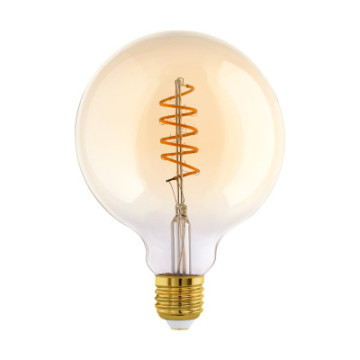 Zarowka led e27 4w 2200k 270lm amber spiral g125 glob 110076
