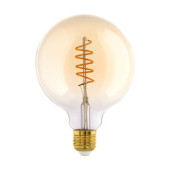 Zarowka led e27 4w 2200k 270lm amber spiral g125 glob 110076