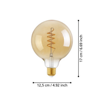 Zarowka led e27 4w 2200k 270lm amber spiral g125 glob 110076_4