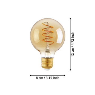 Zarowka led e27 4w 2200k 270lm amber spiral g80 glob 110075_6