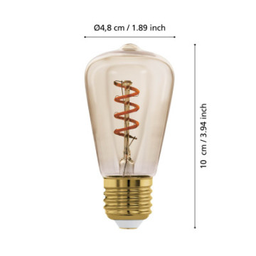 Zarowka led e27 4w 2000k 145lm amber st48 110193_7