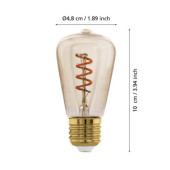 Zarowka led e27 4w 2000k 145lm amber st48 110193_7