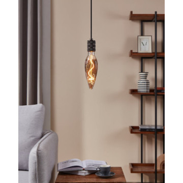 Zarowka led e27 4w 2000k 100lm czarno przezroczysta smoky cf78 dekoracyjna 110275