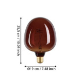 Zarowka led e27 4w 2000k 40lm koniakowa g190 glob dekoracyjna 110265_5