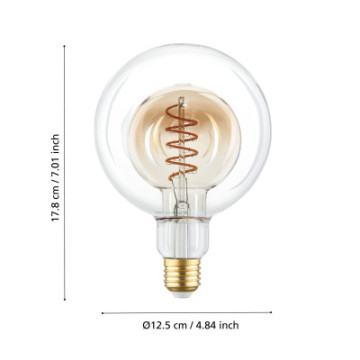 Zarowka led e27 4w 2000k 200lm amber przezroczysta g125 glob 110258_5