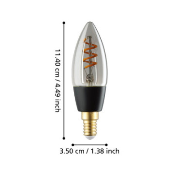 Zarowka led e14 4w 2000k 150lm smoky c35 sterowana smart home dekoracyjna 110322_5