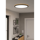 rovito oprawa sufitowa plafon led 50cm ip44 czarny okragly 901441