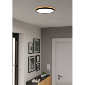 rovito oprawa sufitowa plafon led 30cm ip44 czarny okragly 901438