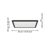rovito r oprawa sufitowa plafon led 39x39cm ip44 na pilota czarny kwadratowy 901456_7