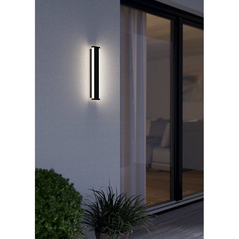 neviano lampa scienna kinkiet zewnetrzny led 38cm czarny 900676 neviano lampa scienna kinkiet zewnetrzny led 38cm czarny 900676