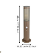 helsinki slupek oswietleniowy e27 45 cm brazowy zewnetrzna lampa stojaca z czujnikiem ruchu 900986_4