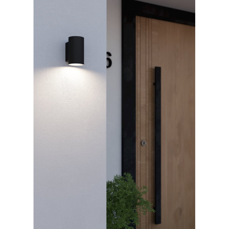 izzalini lampa scienna kinkiet zewnetrzny led czarny ip44 900995
