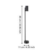 izzalini slupek oswietleniowy gu10 85 cm czarny zewnetrzna lampa stojaca 900996_5
