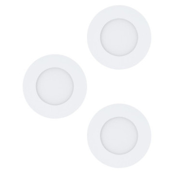 fueva 1 oprawa wpuszczana led 2%2C8w 3000k bialy 8%2C5cm ip44 lazienkowa 3 pak 98633