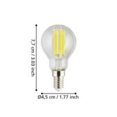 Zarowka led e14 2%2C2w 3000k 470lm przezroczysta p45 kulka 110282_4
