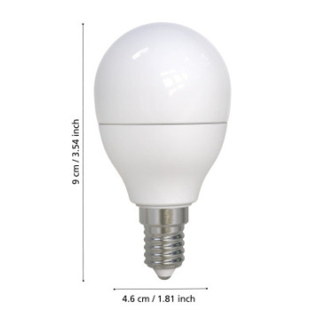 Zarowka led e14 7%2C5w 3000k 806lm mleczna p45 kulka Sciemnialna 110125_4