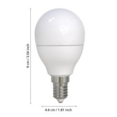 Zarowka led e14 7%2C5w 3000k 806lm mleczna p45 kulka Sciemnialna 110125_4
