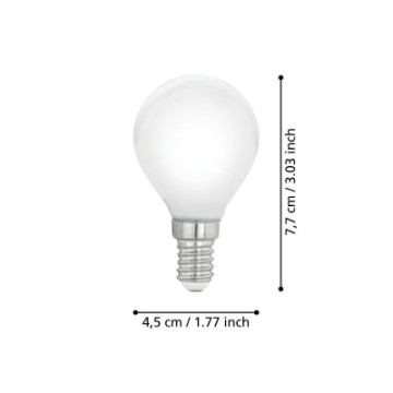 Zarowka led e14 4%2C5w 2700k 470lm mleczna p45 kulka Sciemnialna 110049_4