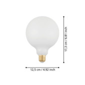 Zarowka led e27 7%2C5w 2700k 806lm mleczna g125 glob sciemnialna 110123_7