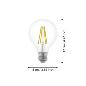 Zarowka led e27 7%2C5w 2700k 806lm przezroczysta g80 glob 110023_7
