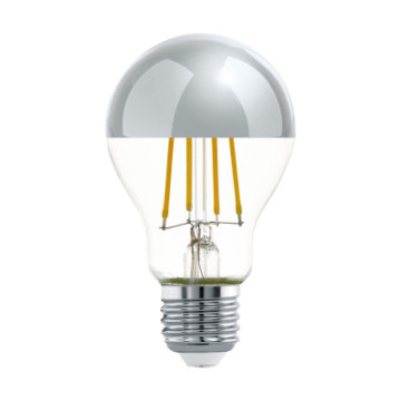 Zarowka led e27 7%2C3w 2700k 806lm przezroczysta z odblysnikiem chrom a60 110029