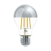 Zarowka led e27 7%2C3w 2700k 806lm przezroczysta z odblysnikiem chrom a60 110029