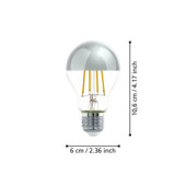 Zarowka led e27 7%2C3w 2700k 806lm przezroczysta z odblysnikiem chrom a60 110029_4