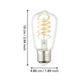 Zarowka led e27 7%2C3w 2700k 806lm przezroczysta st48 110307_6