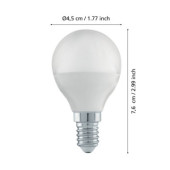 Zarowka led e14 4%2C5w 2700k 470lm przezroczysta p45 kulka 3xdimm 110183_7