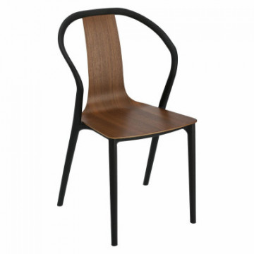 Krzesło Bella czarne orzech...
