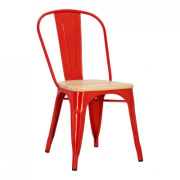 Krzesło Paris Wood czerwone...