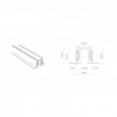 CTLS RECESSED TRACK 3 CIRCUIT 1M 8693 System konfigurowalny Nowodvorski Lighting